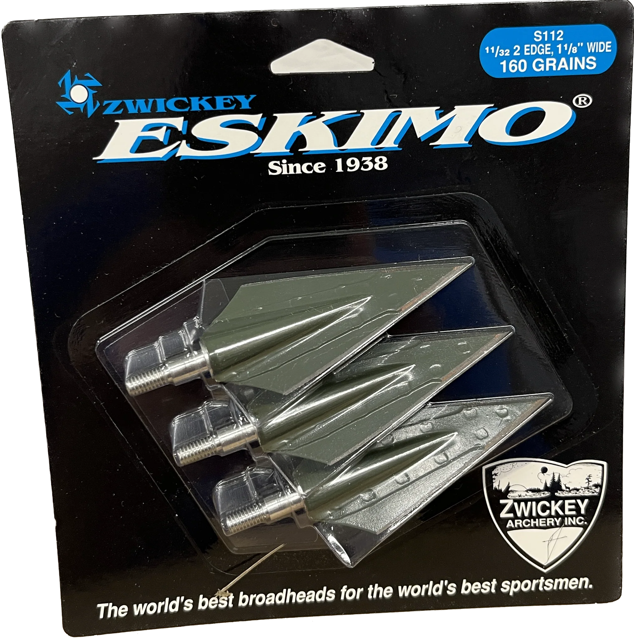 Zwickey Eskimo 2-Blade Screw-In Broadheads 3-pack - 160gr